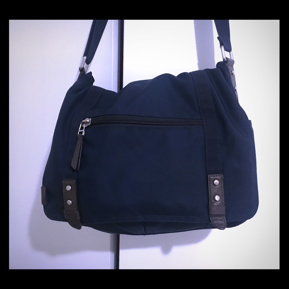 Fossil Handbags - Fossil Navy Blue Crossbody Laptop Bag